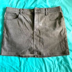 Express Snake Skin Denim Skirt